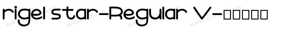 rigel star-Regular V字体转换